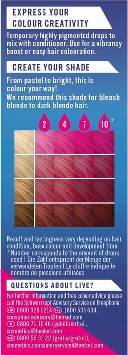 Produktbild Schwarzkopf Live Temporary Colour Drops (Pink)