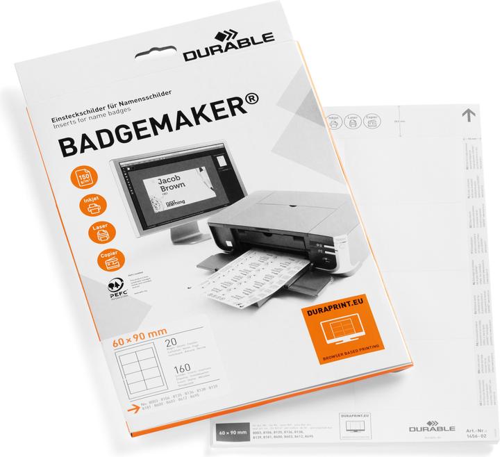 Produktbild Durable Einstecketiketten Badgemaker für Namensschilder
