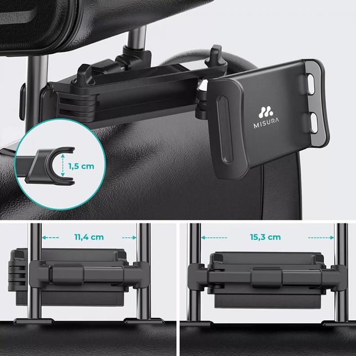 Produktbild Misura Klappbarer Tablet- und Handyhalter fürs Auto