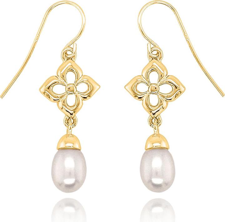 Leyda Ohrhänger Perlen (vergoldet 750 / 18 K Gold, Perle, Silber 925)
