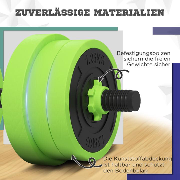 Produktbild SportNow Hanteln Set Kunststoff, Sand Grün