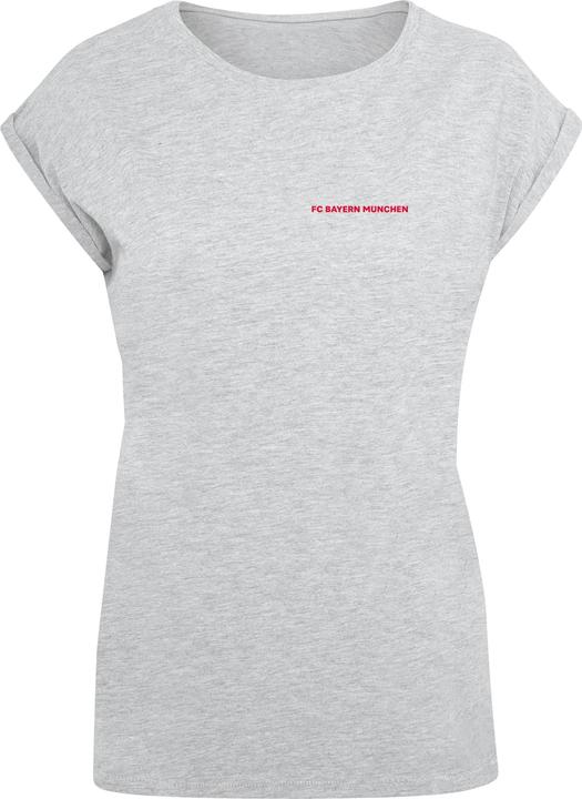 FC Bayern München Ladies Logo Red History Extended Shoulder Tee - 116453