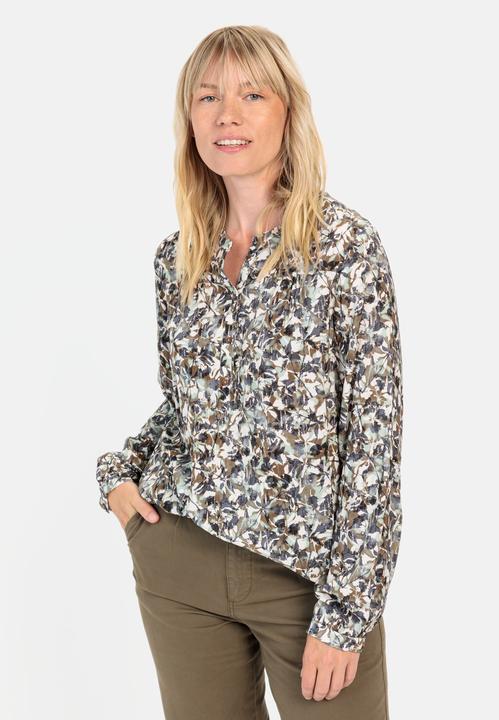 Camel Active Langarm Schlupfbluse mit Stehkragen