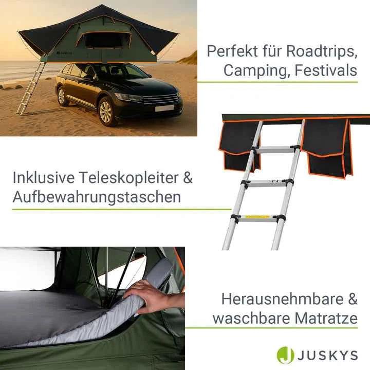 Produktbild Juskys Autodachzelt für 2 Personen Lago (Dachzelt, 2 Personen)