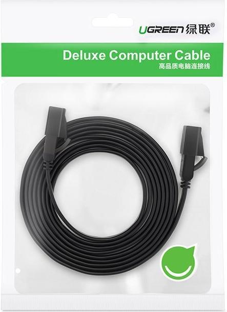 Image du produit Ugreen NW106 Ethernet RJ45 Plochý síťový kabel, Cat.7, STP, 3m (černý) (STP, CAT7, 3 m)