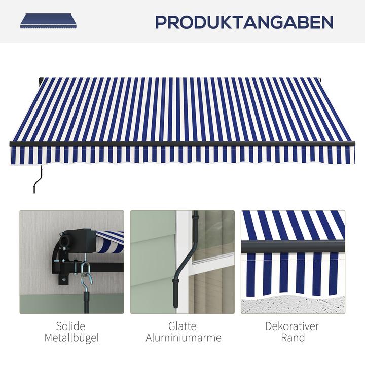 Produktbild Outsunny Markise anbringbar auf verschiedenen Oberflächen (2.90 m)
