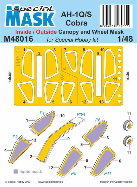 Actual product image Special Hobby AH-1Q/S Cobra MASK 1/48
