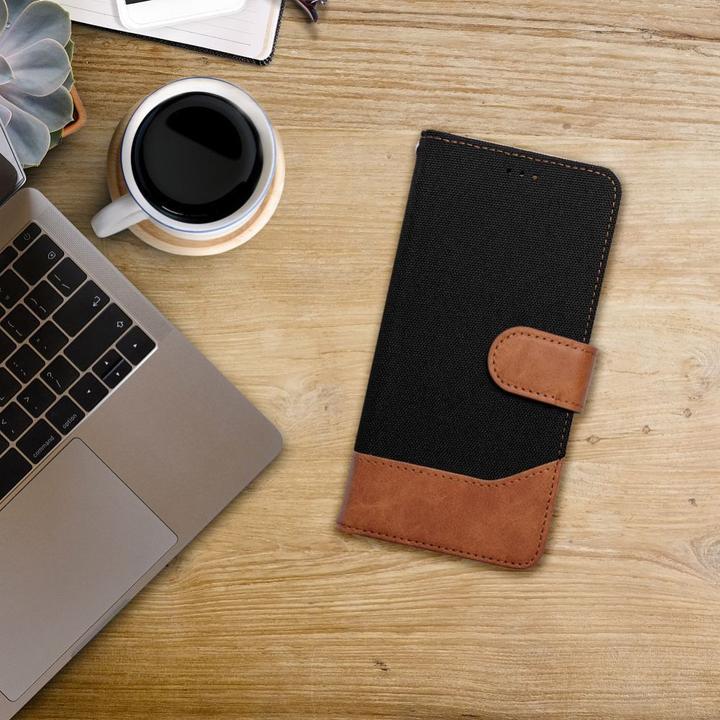 Produktbild OEM Book case JEANS Book for Xiaomi Redmi Note 14 5G black (Xiaomi Redmi Note 14 5G)