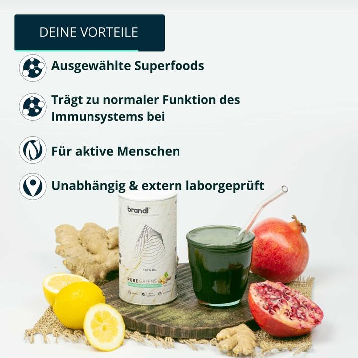 Produktbild Brandl Superfood Greens Pulver Vegan (1 Stück, Pulver, 300 g)
