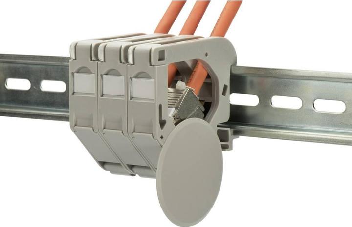 Produktbild Digitus Keystone Gehäuse für Hutschienen Montage, IP20 (Keystone Modulhalter)
