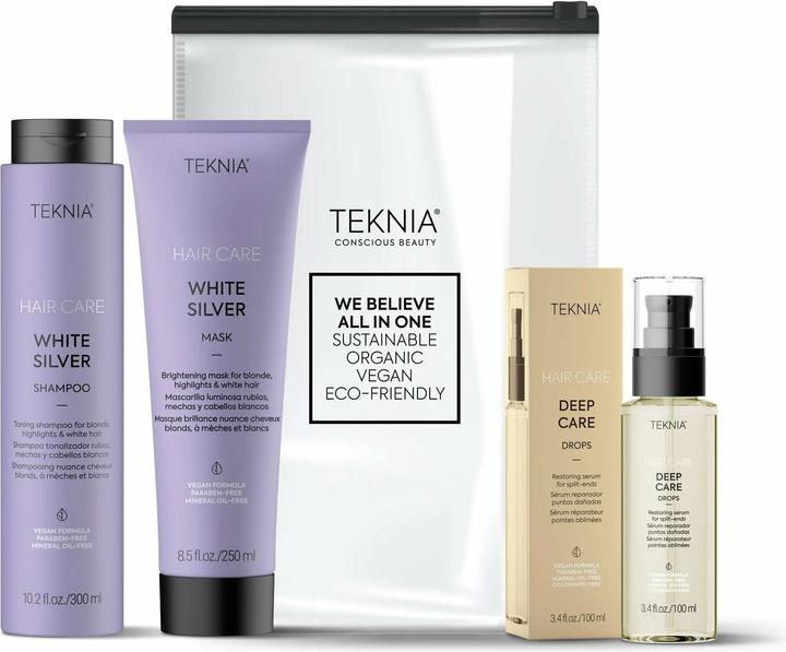 Produktbild Lakmé Lakme Teknia Blonde Lovers Pack: Shampoo 300ml + Maske 250ml + Tiefenpflegetropfen 100ml (300 ml, Flüssiges Shampoo)