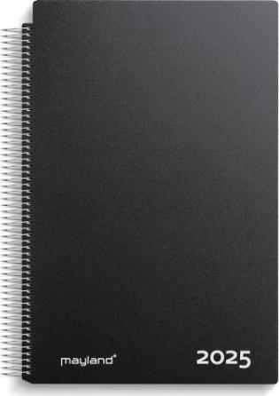 Image du produit Mayland-Burde Calendrier Aftale A4 sort 2025 21x29,7cm 1dag/side 25 2200 00 (A4)