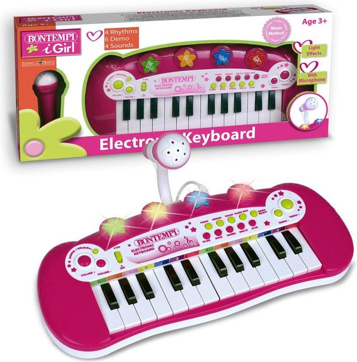 Image du produit Bontempi Clavier avec microphone rose (Anglais)
