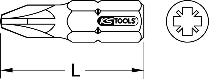 Produktbild KS Tools 1/4" Edelstahl-Bit, PZ (PZ3)