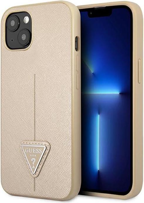 Immagine prodotto Guess GUHCP14SPSATLE Custodia rigida iPhone 14 6.1" beżowy/beige SaffianoTriangle Logo (Apple iPhone 14)