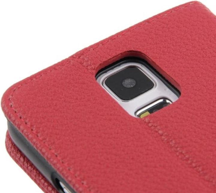 Produktbild König Design Schutzhülle Handytasche (Flip Quer) für Handy Samsung Galaxy S5 / S5 Neo Rot (Samsung Galaxy S5 Neo, Samsung Galaxy S5)