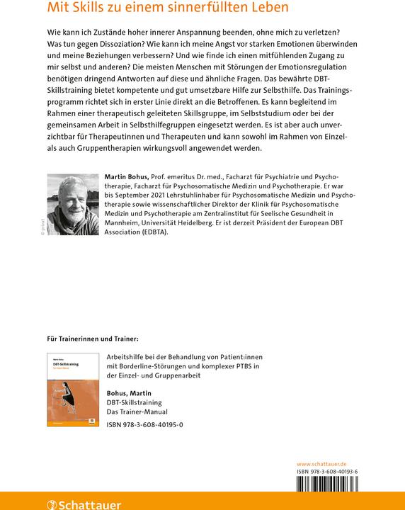 Actual product image DBT-Skillstraining für Borderline-Störungen und komplexe PTBS (German, Martin Bohus, 2024)