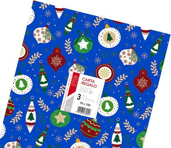Magni Geschenkpapier 70x100cm Weihnachten 3 Bogen (Geschenkpapier, 3 x)