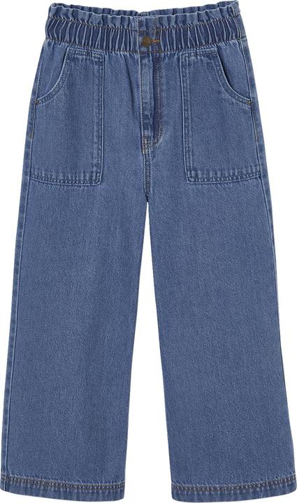 Actual product image Vertbaudet Wide girls' jeans in a worker style (122)