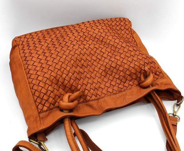 Produktbild Only-Bags.Store Ledertasche, Lederhandtasche, weich gewebte Hobo-Tasche, geflochtenes Leder