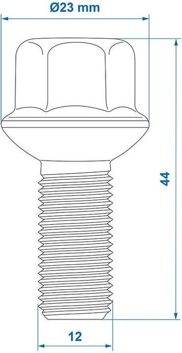 Produktbild ProPlus Radschraube M12x1,5 konisch Kugel Satz von 5 Stück
