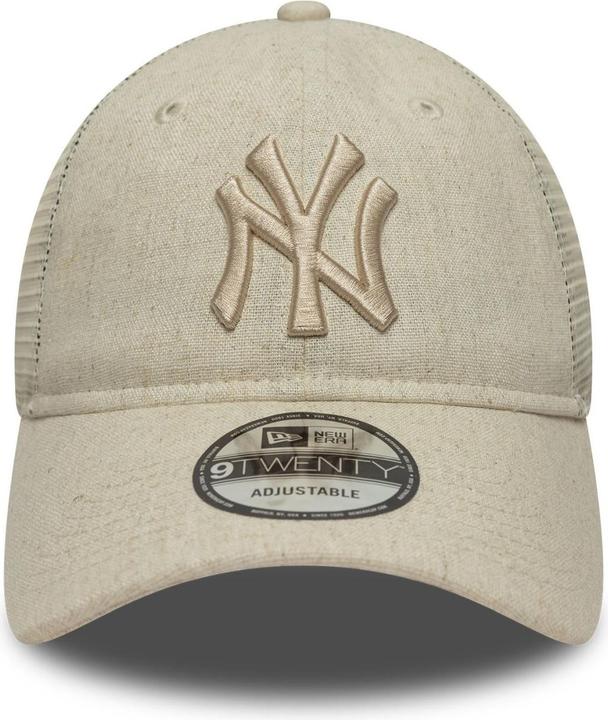 Actual product image New Era 9Twenty Trucker Cap - Leinen New York Yankees Beige