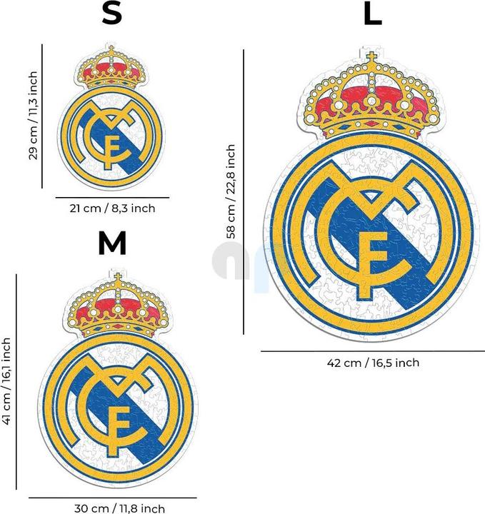Produktbild Iconic Real Madrid CF - Logo - Holz Puzzle Grösse L (500 Teile) (500 Teile)
