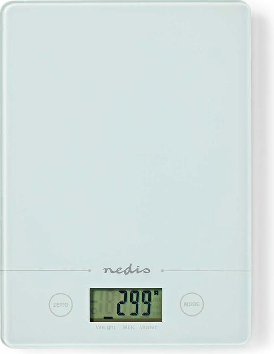 Produktbild Nedis Küchenwaagen | Digital | Glas / Kunststoff | CR 2032 Batterie | Weiss