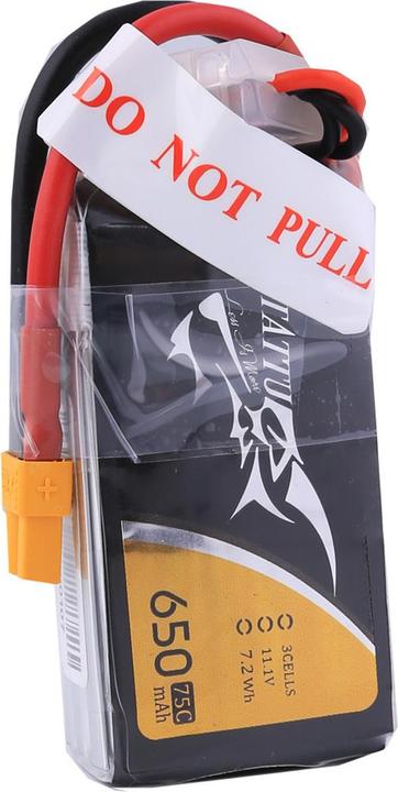 Actual product image Tattu RC Battery LiPo 650 mAh 11.1 V 75C (11.10 V, 650 mAh)