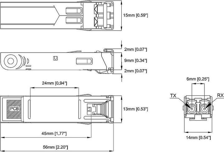 Actual product image Axis T8611 SFP Module LC.LX