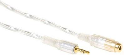 5 meter Hoge kwaliteit audio verbindingskabel 1x 3,5mm jack male - 1x 3,5mm stereo jack female (5 m, 3,5 mm aansluiting (AUX))