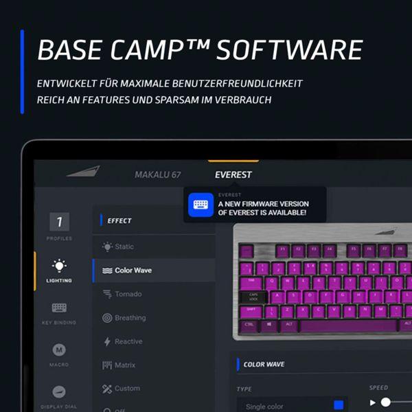 Productafbeelding Mountain Everest Max Gaming Keyboard - MX Speed Silver, ISO, DE Layout (DE, Bedraad)