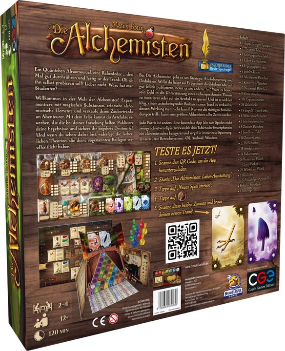 Actual product image Czech games edition CZ034 - The alchemists, Board game, 2-4 players, from 14 years (DE edition) (German)