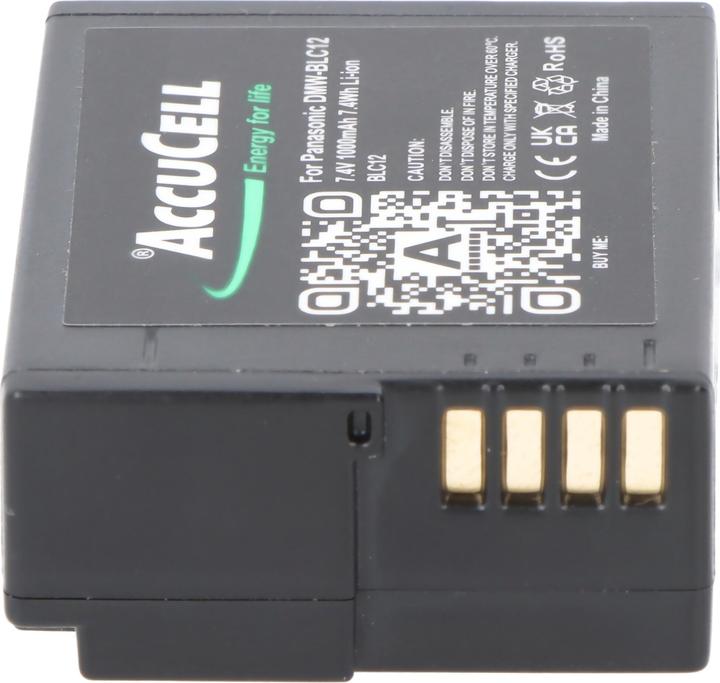 Image du produit AccuCell Akku passend für Panasonic DMW-BLC12, DMW-BLC12E, DMC-GH2 (Batterie de l'appareil photo)