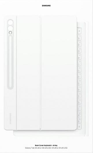 Actual product image Samsung Book Cover Keyboard Tab S10 Ultra/S9 Ultra White (NL, Galaxy Tab S9 Ultra, Galaxy Tab S10 Ultra)