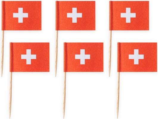 Fiesta Suisse Mini Drapeaux Sticks