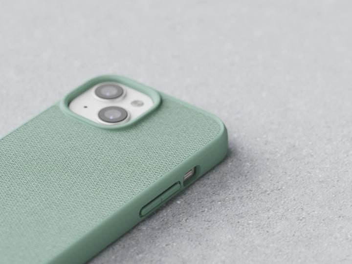 Produktbild Njord Hard-Cover Fabric MagSafe Case Turquoise (Apple iPhone 15, Apple iPhone 13, Apple iPhone 14)