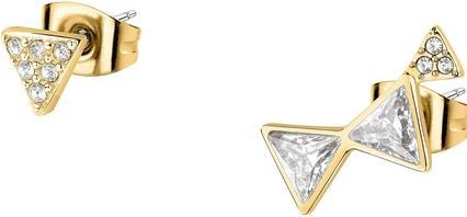 Morellato Modern asymmetric gold plated earrings Trilliant SAWY06
