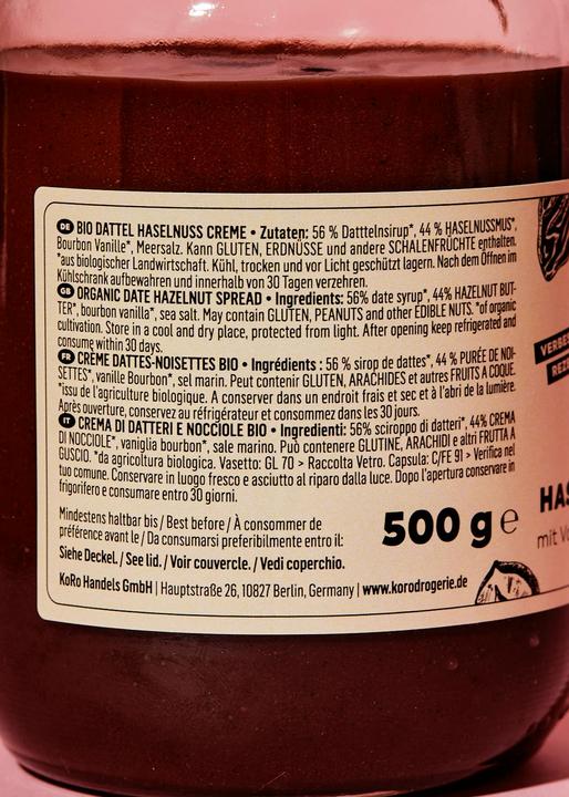 Image du produit KoRo Crème de dattes et de noisettes (500 g)