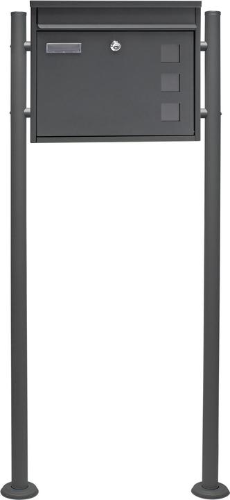 Actual product image Wiltec Mailbox Set Stand Letterbox V12 Single Postbox Letter Mail