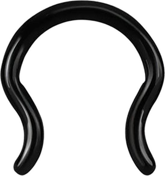 Star Piercing Septum Ring schwarz (ohne Messing, Chirurgenstahl 316L)