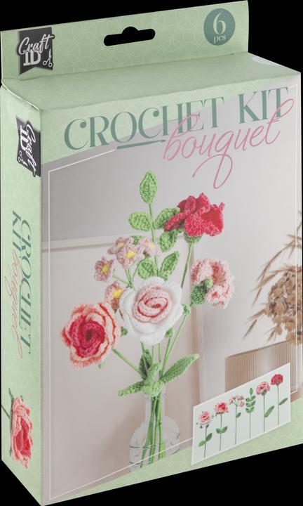 Produktbild Default Häkelset Blumen Blumenstrauss Rosa 16x5.5x21Cm