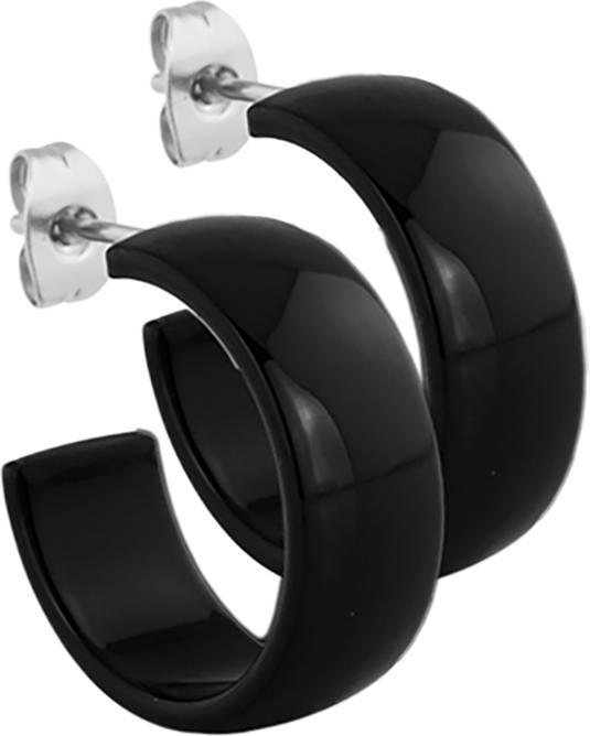 Star Piercing Ohrstecker Absolute Black rund abgerundet 8x20 (ohne Messing, Chirurgenstahl 316L)