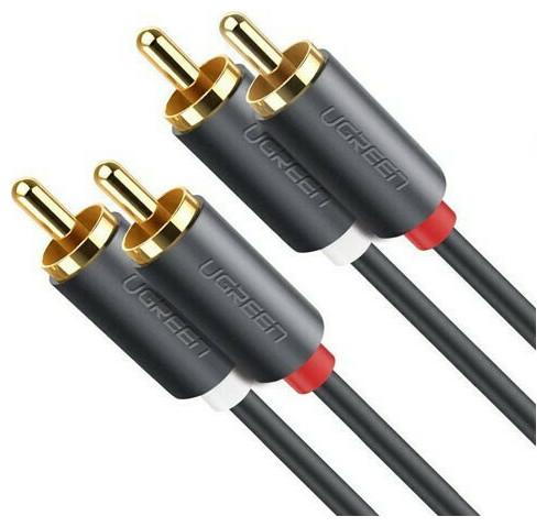 Actual product image Ugreen 2RCA (Cinch) to 2RCA (Cinch) Cable 1.5m (black) (1.50 m, Cinch)