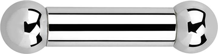 Star Piercing Barbell Innengewinde silber mit zwei Kugeln (ohne Messing, Chirurgenstahl 316L)