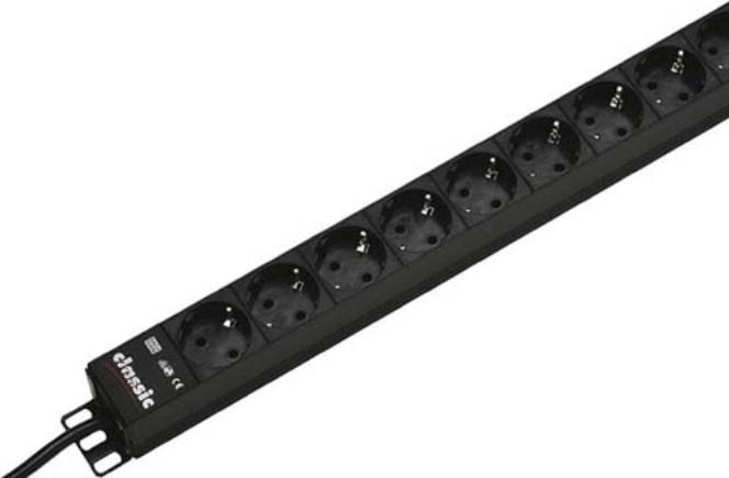 Produktbild EFB Elektronik 48,30cm (19") Steckdosenleiste 9-fachschwarz ohne Schalter (9 x, CEE 7/3, 2 m)