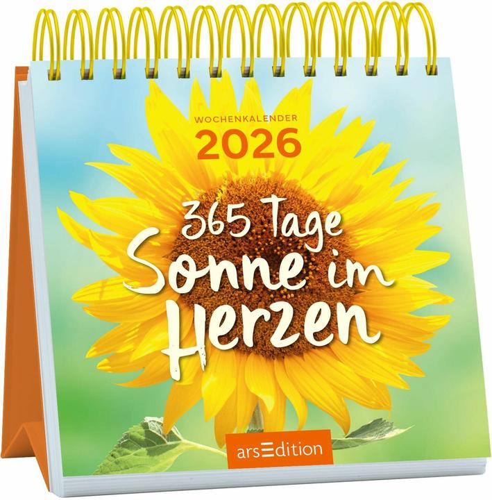 Image du produit Mini-Wochenkalender 365 Tage Sonne im Herzen 2026 (Couverture rigide, Allemand)