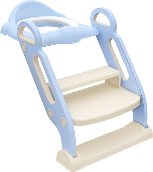 Swisshandel24 Siège de toilette pour enfants, entraîneur de toilette avec marches, poignée, accessoire de