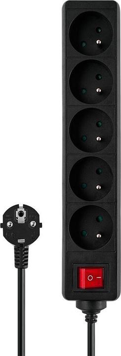 Produktbild Savio Steckdosenleiste, 5 Steckdosen, 5 m schwarz (LZ-03) (5 x, CEE 7/5, 5 m)