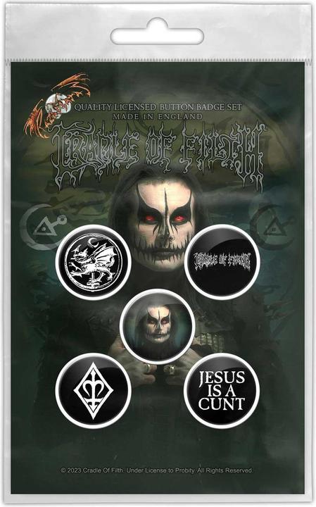 Cradle Of Filth Abzeichen Hammer Of The WitchesDani 5erPack Metall Kunststoff